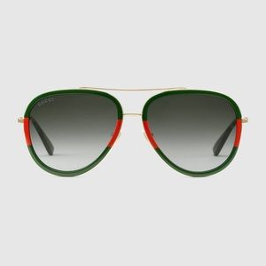 GUCCI Aviator metal sunglasses